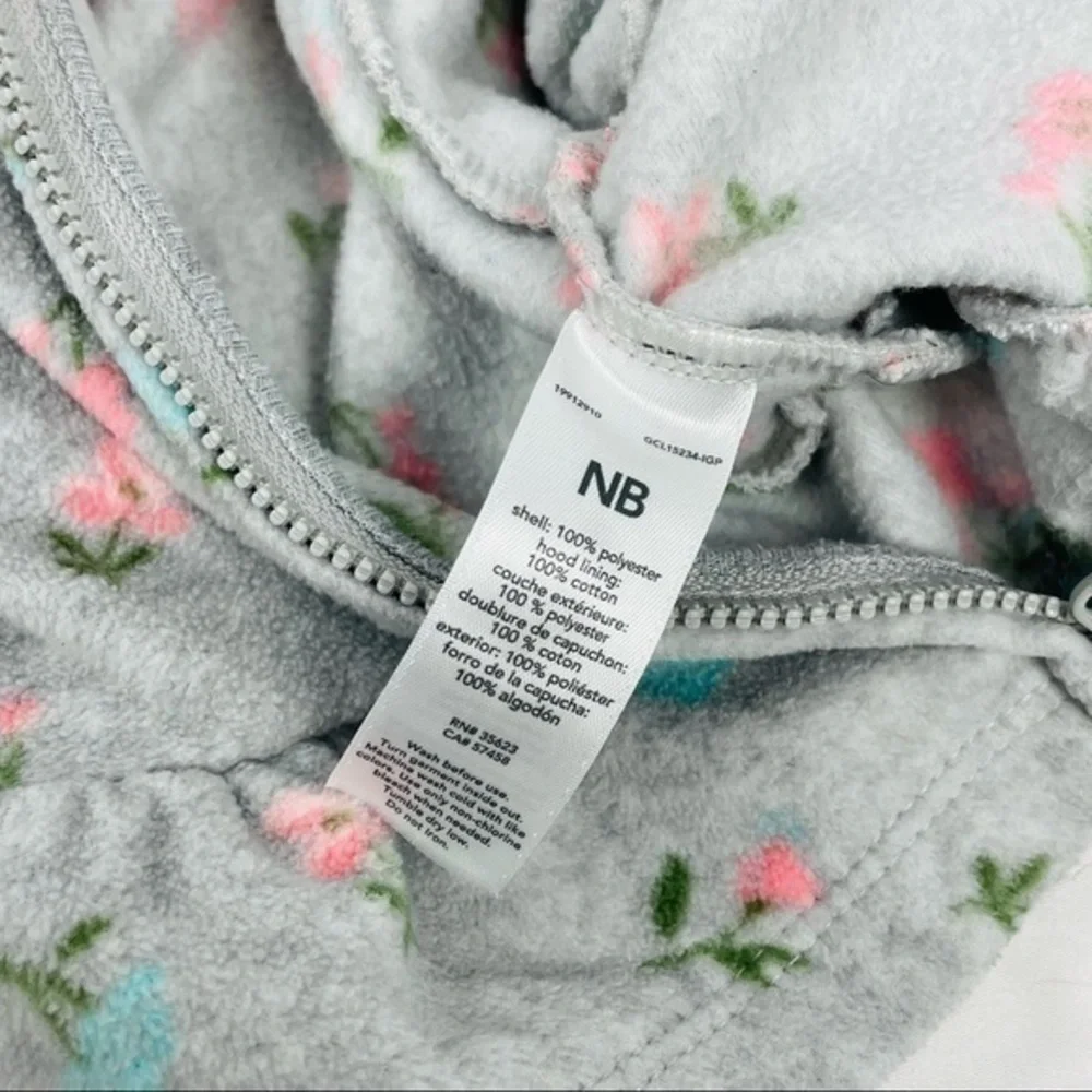 Carter’s Jacket / Hoodie | Baby NB Newborn | Gray Floral